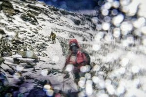 Cory's phot-interpretation of the altitute induced visual effects he experienced while climbing Everest. Photo: Cory Richards