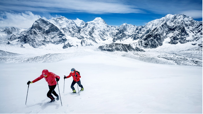 Professional Alpinist David Goettler Gets Strong with Uphill Athlete Alpinist David Goettler Uses the Help of a Coach to Push His Limits. Photo by: Dan Patitucci.