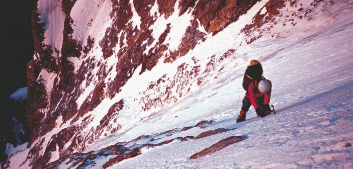 Mental Training: How to Raise Your Risk Ceiling Vince Anderson climbs ropeless, day 3 of 6 of the first ascent of the Central Pillar of the Rupal Face