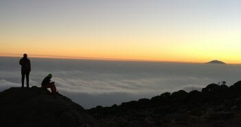 Second Time’s a Charm on Kilimanjaro Day 3. Enjoying a stunning sunset at Barranco Camp (13,030 feet)