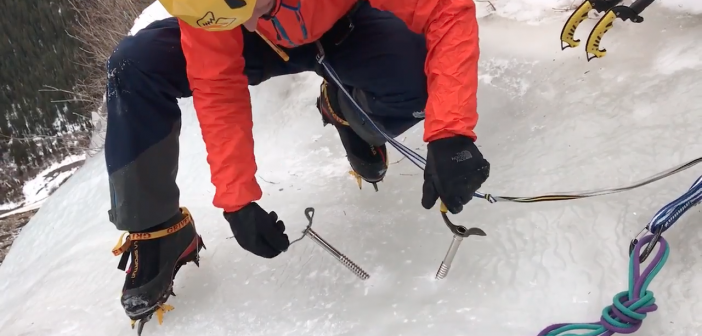 Steve House: How to Get off an Ice Climb How to get off an ice climb naked A-thread rappel anchor