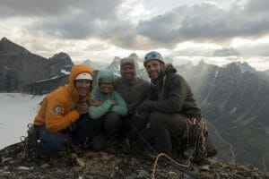 The team, Forest McBrian, Steph, Drew Love, and Dave Moskowitz on the summit of Shot Tower.